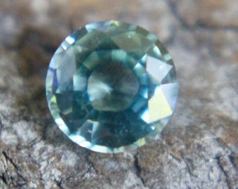 Natural Blue Green Sapphire  | Round Cut | 0.63 Carat | 5.07 mm | Loose Gemstones | Natural Sapphire Rings | Natural Gemstones