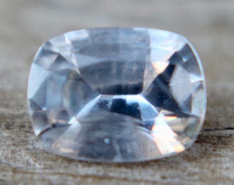 Natural White Sapphire | Cushion Cut | 6.70x5.12 mm | Loose Sapphire | Engagement Rings | Sapphire Jewellery