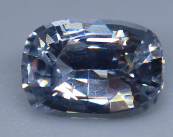 Ceylon White Sapphire: 0.73 Carat Cushion Cut Loose Gemstone