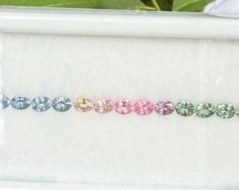 Natural Rainbow Sapphire Set 10.05ct VVS Baguette Cut | Loose Unheated Sapphires for Tennis Bracelet Jewelry Making