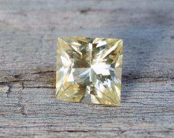 Natural Yellow Sapphire | Princess Cut | 5.72 mm | 1.20 Carat | Unheated | Untreated | earth sourced Loose Yellow Gemstones