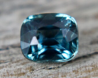 Natural Teal Sapphire | Cushion Cut | 5.70x4.85 mm | 0.99 Carat | Loose Sapphire Gemstone | Unheated Sapphire | Unheated | Natural Gemstone