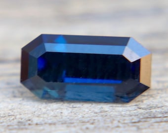 0.85ct Natural Blue Green Australian Sapphire Emerald Cut VS | Certified Loose Gemstone for Engagement Ring
