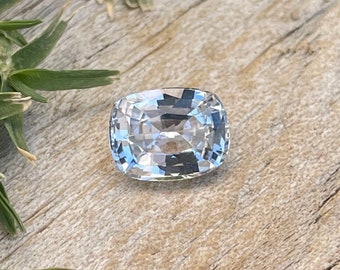 Natural White Sapphire | Natural Colourless Sapphire | Diamond Alternative | Cushion Cut | 7.28x5.62 mm | Colourless Sapphire | Crystals