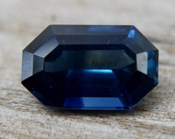 Natural Peacock Sapphire | Emerald Cut | 8.95x5.57 mm | 1.93 Carat | Loose Corundum | Gemstones | Blue Green Sapphire | Sapphire Rings