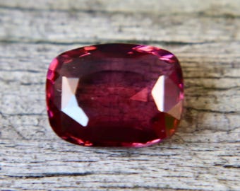 Natural Red Spinel 1.45ct Cushion Cut | Eye Clean Loose Gemstone | Ceylon Origin | Certified | Rare Red Gem for Ring or Collector
