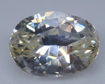 Natural Sapphire 1.45ct, Yellow Hint Ceylon Oval Cut, Heated Loose Gemstone