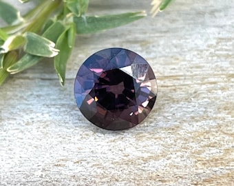 Natural Pinkish Purple Spinel | Round Cut | 6.88 mm | 1.46 Carat | Gemstones | Unheated Untreated Spinel | Natural Spinel Ring | Gemstone