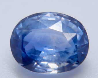 Natural Pale Blue Sapphire 3.06ct Oval Cut Unheated Certified Loose Gemstone for Engagement Ring, Promise Ring, Pendant Jewelry