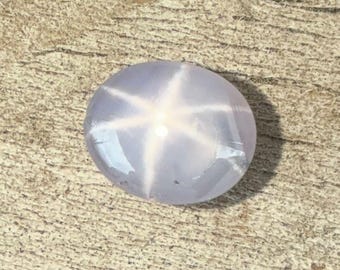 1.45ct Bluish Grey Star Sapphire: Oval Cabochon Ceylon Gem