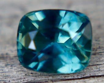 Natural Peacock Sapphire – 1.02 Carat Unheated Cushion Cut | Teal Blue Green Sapphire from Madagascar