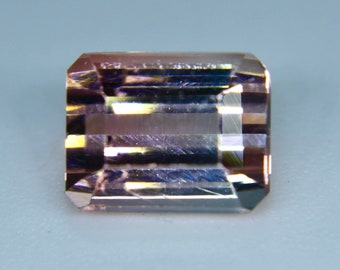 Natural Bi Coloured Tourmaline | Emerald Cut | 1.85 Carat | 7.32x5.73 mm | Watermelon Tourmaline | Pink Tourmaline | Earth Sourced Gemstone