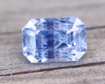 Natural Cornflower Blue Sapphire  | Emerald Cut | 8.67x5.95 mm | 2.60 Carat | Sapphire Ring | Sapphire Stone | Engagement Ring  Wedding Band