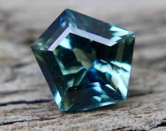Natural Blue Green Sapphire | Freeform Cut | 6.02x5.95 mm | 0.94 Carat | Engagement Ring | Sapphire Ring Sapphire Jewellery | Loose Sapphire