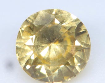 Natural Yellow Sapphire 0.90ct Round Cut | Unheated Ceylon VS | Loose Gemstone for Fine Jewelry & Engagement Rings
