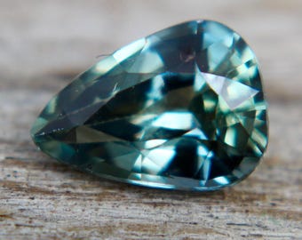Natural Green Sapphire | Pear Cut | 6.80x4.90 mm | 0.85 Carat | Unheated Sapphire | Green Sapphire Rings | Engagement Rings  | Jewellery