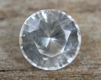 Natural White Sapphire | Round Cut | 5.58 mm | 0.76 Carat | Eye Clean | Unheated Gemstones  | Untreated Sapphires | Ceylon Sapphires