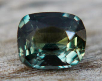 Natural Green Sapphire | Cushion Cut | 6x5 mm | 1  Carat | Loose Gemstones | Unmounted Stones | Unheated Sapphire | Engagement Rings