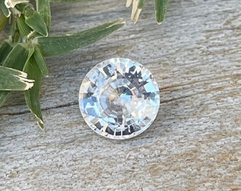 Natural White Sapphire | Round Cut | 5.68 mm | Unheated Gemstones  | Loose Gemstones