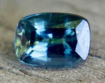 Natural Blue Green Sapphire | Cushion Cut | 7x5 mm |  Sapphire Ring | Gemstones Jewellery | Engagement Rings