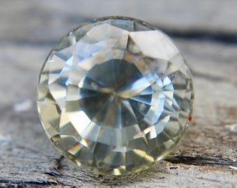 Natural Pale Yellow Sapphire | Round Cut | 6.10 mm | Unheated Untreated Sapphire | Yellow Sapphire Ring | Engagement Ring | Sapphire Ring
