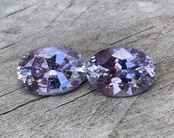 Natural Purple Sapphire Pair | Oval Cut | 2.05 Carat | 7x5mm | Pair of Sapphires Gemstones | Earring Gemstones | Jewellery Making