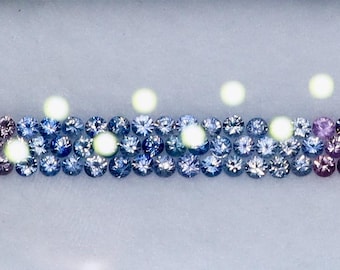 Natural Rainbow Sapphire Parcel 9.80ct Round Cut VVS Ceylon Loose Gemstones Set