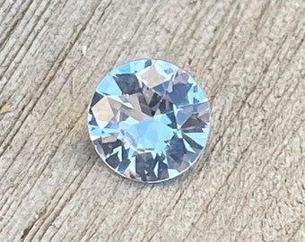 Natural Pale Blue Sapphire | Round Cut | 6.80 mm | 1.30 Carat | Unheated Untreated Sapphire | Unmounted Sapphire | Unset Sapphire | Jeweller