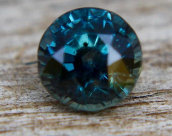 Natural Teal Green Sapphire | Round Cut | 0.90 Carat | 5 mm | Engagement Rings | Jewellery Making  | Jewellery Tools | Birth Stones |