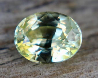 Natural Yellowish Green Sapphire   | Oval Cut | 8.38x6.50 mm | 1.72 Carat | Unheated Untreated Sapphire | Loose Sapphire | Sapphire Ring