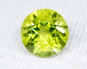 Natural Peridot  | Round Cut | 3.25 Carat | 8 mm | Unheated | Untreated | August Birth Stone | Peridot Rings