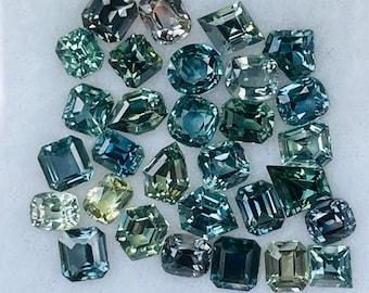 Natural Blue Green Sapphires Parcel | 20 Carat | Unheated Untreated Earth Mined Sapphires | Loose Gemstones | Jewellery | Jewellery Making