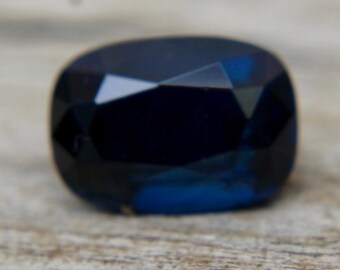 Natural Blue Sapphire | Cushion Cut | 7.02x5.01 mm | 1.34 Carat | Clean | Ceylon Sapphire | Unset Sapphire | Blue Sapphire Ring