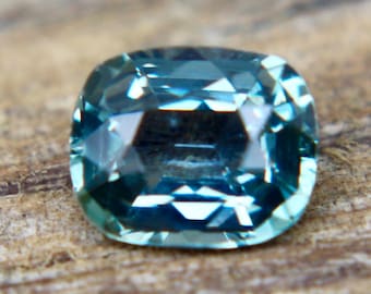 Natural Green Sapphire | Cushion Cut | 0.92 Carat | 6.14x5.01 mm | Loose Sapphire | Green Sapphire Rings | Jewellery | Gemstones