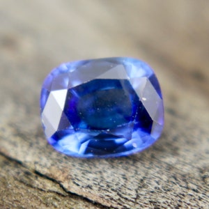 Natural Ceylon Blue Sapphire: 0.80 Carat Cushion Cut Gemstone