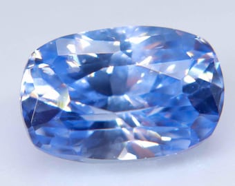 3.04ct Natural Pale Blue Ceylon Sapphire, Cushion Cut Loose Gemstone
