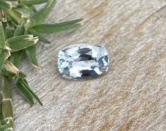 Natural White Sapphire | Cushion Cut | 0.73 Carat | 6.20x4.36 mm | Engagement Rings | White Sapphire Rings | Loose White Sapphire | Wedding
