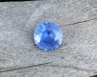 Natural Blue Sapphire | Round Cut | 6.45 mm | 1.10 Carat | Unheated | Untreated Gemstones | Blue Sapphire Ring | Earth Mined Sapphire
