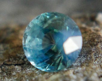 Natural Blue Green Sapphire  | Round Cut | 0.80 Carat | 5.05 mm | Loose Gemstones | Natural Sapphire Rings | Natural Gemstones |
