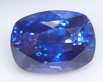 Natural Purple Sapphire 2.22 Ct Elongated Cushion, Unheated Ceylon Sapphire, Blue-Violet Loose Gemstone
