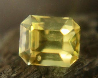 Natural Yellow Sapphire | Emerald Cut | 5.38x4.38 mm | VS | Ceylon Yellow Sapphire | Loose Sapphire | Yellow Sapphire Ring | Yellow Diamond