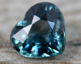Natural Green Sapphire | Heart Cut | 1.08 Carat | 6.45x5.73 mm | Loose Gemstones for jewellery making | jewellery supplies | Accessories