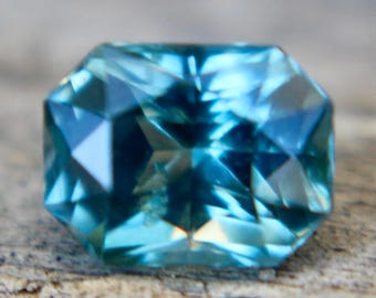 Natural Teal Sapphire | Emerald Cut | 1.18 Carat | 6.52x4.98 mm | Loose Sapphire  | Engagement Rings | Faceted Sapphires Gemstones