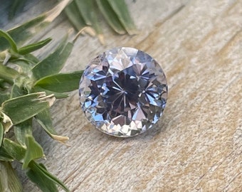 Natural White Sapphire | Round Cut | 6.37 mm | VS | Unheated Sapphire | Unburnt Sapphire | Untreated Sapphire | Ceylon Colourless Sapphire