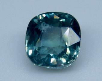 Natural Greenish Blue Sapphire | Cushion Cut | 5.45x5.30 mm | 1.12 Carat | Loose Gemstone | Engagement Rings | Self-made Jewellery