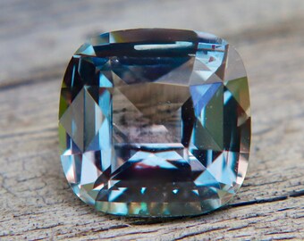 3.15ct Natural Green Pink Parti Sapphire | Cushion Cut | Unheated Ceylon Sapphire | Rare Loose Gemstone for Engagement Ring or Fine Jewelry