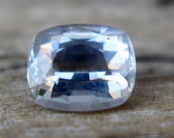 Natural White Sapphire | Cushion Cut | 7.00x5.72 mm | 1.35 Carat | Loose Gemstone | Unheated Sapphires | Engagement Rings
