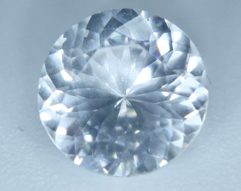 Natural White Sapphire | Round Cut | 6.22 mm | Clean | Unheated | Untreated | Ceylon Colourless Sapphire | Engagement Ring