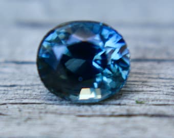 Natural Teal Sapphire | Oval Cut | 5.70x4.95 mm | 0.90 Carat | Clean Gemstones | Untreated Sapphire | Unheated Sapphire | Natural Sapphire