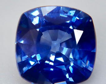 Natural Blue Ceylon Sapphire 0.92 ct Cushion Cut, Unheated VVS Loose Sapphire, Sri Lanka Gemstone for Engagement Ring